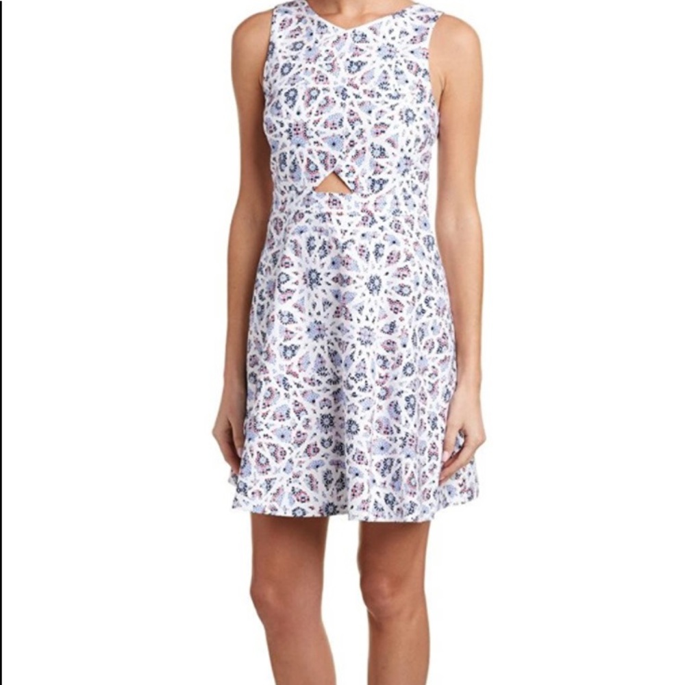 CeCe by Cynthia Steffe Eastyn Mosaic Cutout Dress